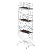 MUNK Rollgerüst mit Doppelplattform 1,35x2,45m Plattform, 9,35m AH