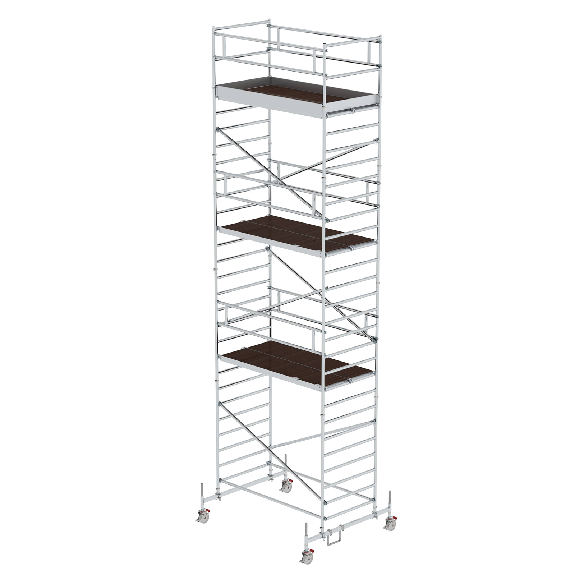 MUNK Rollgerüst mit Doppelplattform 1,35x2,45m Plattform, 9,35m AH MUNK Rollgerüst mit Doppelplattform 1,35x2,45m Plattform, 9,35m AH-Beschreibung lesen