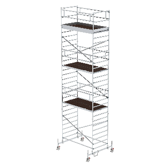 MUNK Rollgerüst mit Doppelplattform 1,35x2,45m Plattform, 9,35m AH-Beschreibung lesen
