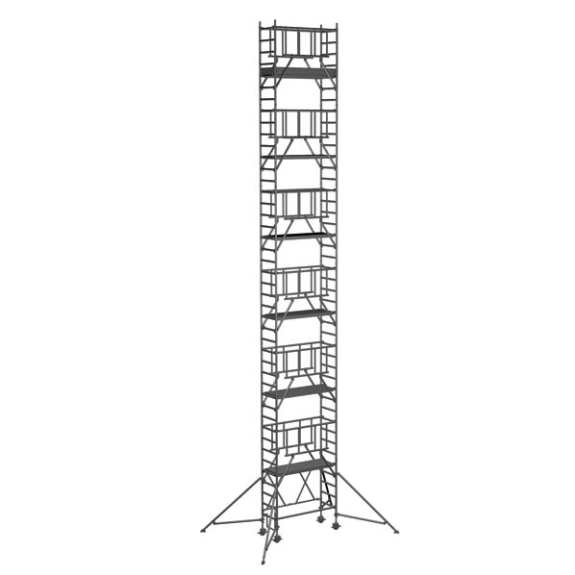 ZARGES Compactmaster S-PLUS 2T - échafaudage pliable hauteur de travail 13,55 m-Leer más