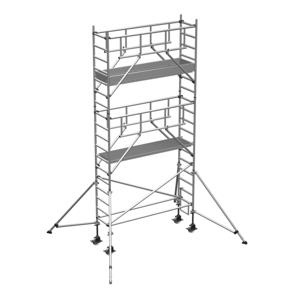 ZARGES Multitower S-PLUS 1T - flèche d'échafaudage mobile hauteur de travail 6,45 m-Leer más
