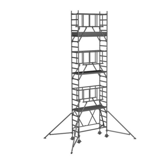 ZARGES Compactmaster S-PLUS 2T - échafaudage pliable hauteur de travail 7,65 m-Leer más