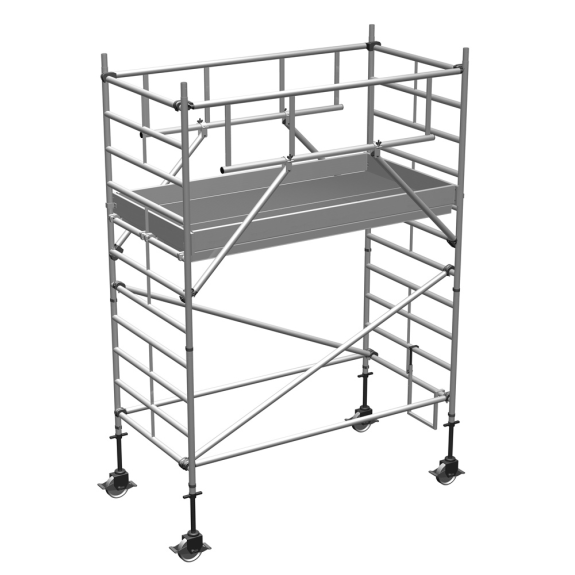 ZARGES Multitower S-PLUS 2T - flèche d'échafaudage mobile hauteur de travail 4,50 m-Leer más