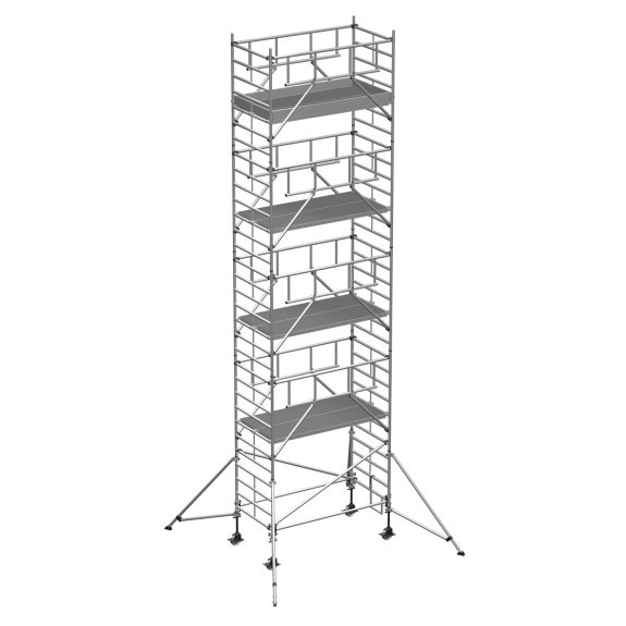 ZARGES Multitower S-PLUS 2T - flèche d'échafaudage mobile hauteur de travail 10,40 m-Leer más