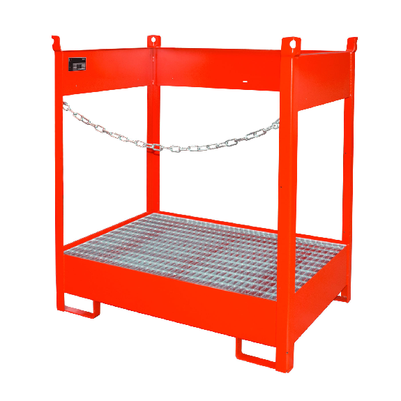 Bauer Fass-Stapelpalette FSP-2, seitlich offen, Feuerrot Bauer Fass-Stapelpalette FSP-2, seitlich offen, Feuerrot-Beschreibung lesen
