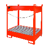 Bauer Fass-Stapelpalette FSP-2, seitlich offen, Feuerrot Bauer Fass-Stapelpalette FSP-2, seitlich offen, Feuerrot
