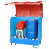 Bauer Gefahrstoff-Depot GD-B für Außenbereich mit Spritzschutzwand und GFK-Haube, Lichtblau Bauer Gefahrstoff-Depot GD-B für Außenbereich mit Spritzschutzwand und GFK-Haube, Lichtblau