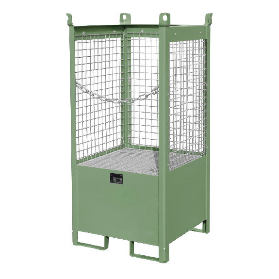 Bauer Fass-Stapelpalette FSP-1 D, Drahtgitterwände, Resedagrün Bauer Fass-Stapelpalette FSP-1 D, Drahtgitterwände, Resedagrün-Beschreibung lesen