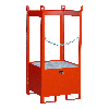 Bauer Fass-Stapelpalette FSP-1, seitlich offen, Feuerrot