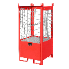 Bauer Fass-Stapelpalette FSP-1 D, Drahtgitterwände, Feuerrot