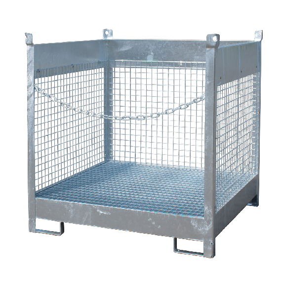 Bauer Fass-Stapelpalette FSP-4 D, Drahtgitterwände, feuerverzinkt Bauer Fass-Stapelpalette FSP-4 D, Drahtgitterwände, feuerverzinkt-Beschreibung lesen