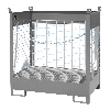 Bauer Fass-Stapelpalette FSP-2 D, Drahtgitterwände, Mausgrau Bauer Fass-Stapelpalette FSP-2 D, Drahtgitterwände, Mausgrau