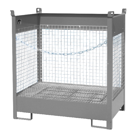 Bauer Fass-Stapelpalette FSP-2 D, Drahtgitterwände, Mausgrau Bauer Fass-Stapelpalette FSP-2 D, Drahtgitterwände, Mausgrau-Beschreibung lesen