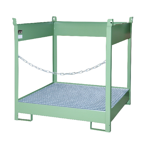 Bauer Fass-Stapelpalette FSP-4, seitlich offen, Resedagrün Bauer Fass-Stapelpalette FSP-4, seitlich offen, Resedagrün-Beschreibung lesen