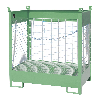 Bauer Fass-Stapelpalette FSP-2 D, Drahtgitterwände, Resedagrün