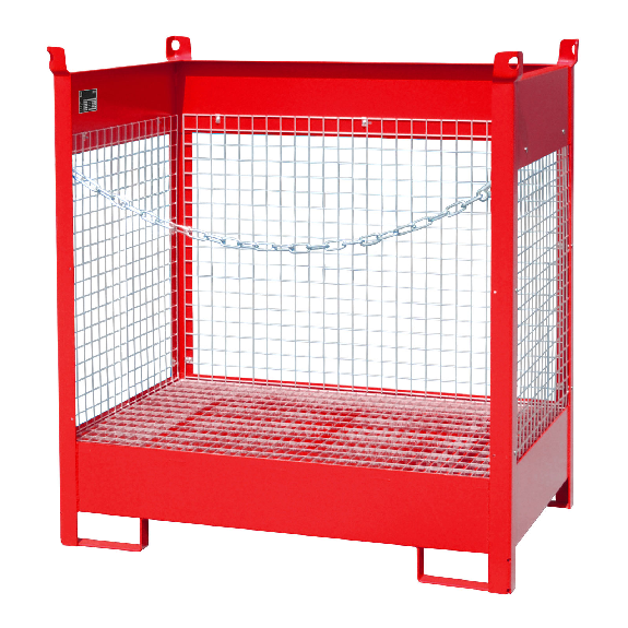 Bauer Fass-Stapelpalette FSP-2 D, Drahtgitterwände, Feuerrot Bauer Fass-Stapelpalette FSP-2 D, Drahtgitterwände, Feuerrot-Beschreibung lesen