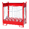 Bauer Fass-Stapelpalette FSP-2 D, Drahtgitterwände, Feuerrot Bauer Fass-Stapelpalette FSP-2 D, Drahtgitterwände, Feuerrot
