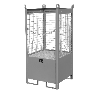 Bauer Fass-Stapelpalette FSP-1 D, Drahtgitterwände, Mausgrau-Beschreibung lesen