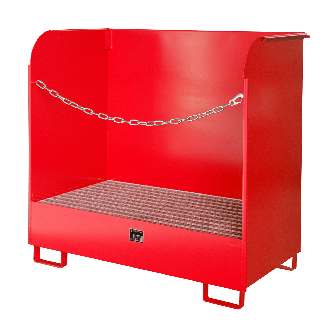 Bauer Gefahrstoff-Depot GD-A für Innenbereich mit Spritzschutzwand, Feuerrot-Beschreibung lesen