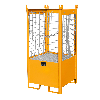 Bauer Fass-Stapelpalette FSP-1 D, Drahtgitterwände, Gelborange