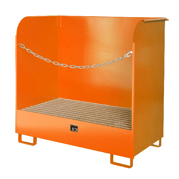 Bauer Gefahrstoff-Depot GD-A für Innenbereich mit Spritzschutzwand, Gelborange Bauer Gefahrstoff-Depot GD-A für Innenbereich mit Spritzschutzwand, Gelborange-Beschreibung lesen