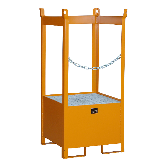 Bauer Fass-Stapelpalette FSP-1, seitlich offen, Gelborange Bauer Fass-Stapelpalette FSP-1, seitlich offen, Gelborange-Beschreibung lesen
