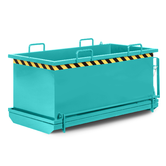 RR Industrietechnik Klappbodenbehälter Typ RKB 1650x850x845mm 750dm³ RAL 5018 Türkisblau-Beschreibung lesen