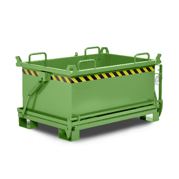 RR Industrietechnik Klappbodenbehälter Typ RBB-50 910x1370x770mm 500dm³ RAL 6011 Resedagrün-Beschreibung lesen