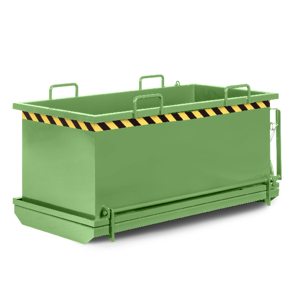 RR Industrietechnik Klappbodenbehälter Typ RKB 1650x850x845mm 750dm³ RAL 6011 Resedagrün-Beschreibung lesen