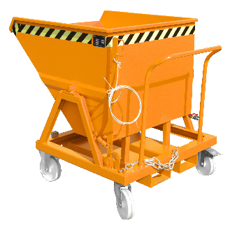 Bauer Späne-Kippmulde SKS 400, lackiert, Gelborange-Beschreibung lesen