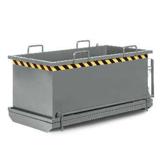RR Industrietechnik Klappbodenbehälter Typ RKB 1650x850x845mm 750dm³ RAL 7005 Mausgrau-Beschreibung lesen