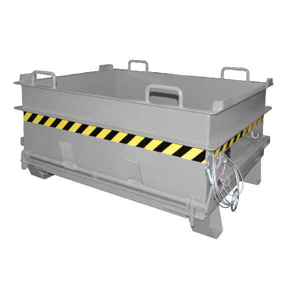Bauer Baustoffcontainer BC 500 (Steinklammer-Entriegelung), lackiert, Mausgrau-Beschreibung lesen