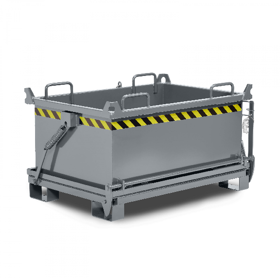 RR Industrietechnik Klappbodenbehälter Typ RBB-200 910x2600x1300mm 2000dm³ RAL 7005 Mausgrau-Beschreibung lesen