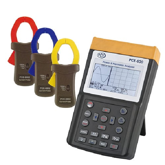 PCE Instruments Leistungs-Netzstöranalysator PCE-830-2 Set-2 Strommesszange PCE-6802 (1000A) |inkl. Datenlogger-Beschreibung lesen