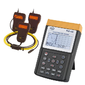PCE Instruments Leistungs-Netzstöranalysator PCE-830-3 Set-3 Strommesszange PCE-3007 (3000A) |inkl. Datenlogger-Beschreibung lesen