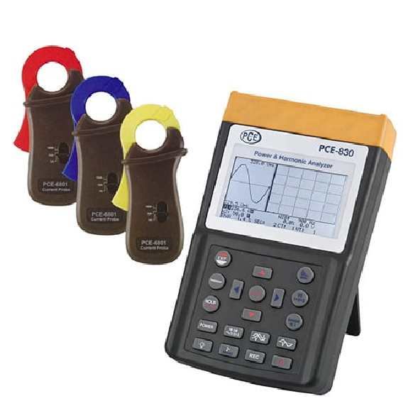 PCE Instruments Leistungs-Netzstöranalysator PCE-830-1 Set-1 Strommesszange PCE-6801(100A) |Stromleiteraufnahme 30mm-Beschreibung lesen
