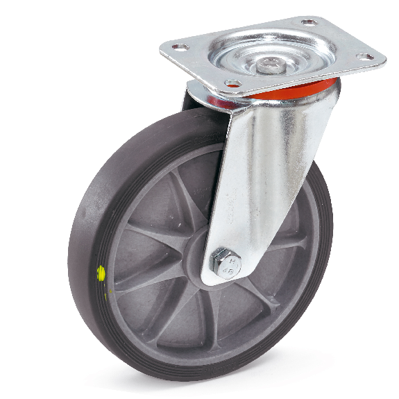 Fetra TPE-ESD Lenkrolle, 200x40 mm Radgröße-Beschreibung lesen
