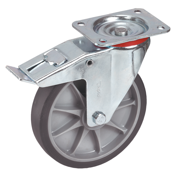 Fetra TPE-ESD Lenkrolle mit Feststeller, 200x40 mm Radgröße-Beschreibung lesen