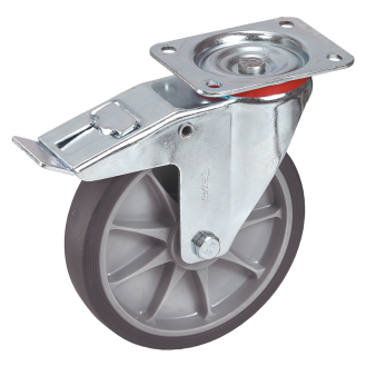 Fetra TPE-ESD Lenkrolle mit Feststeller, 200x40 mm Radgröße-Beschreibung lesen