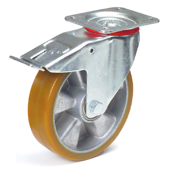 Fetra Polyurethan Lenkrolle mit Feststeller, 200x50 mm Radgröße Fetra Polyurethan Lenkrolle mit Feststeller, 200x50 mm Radgröße-Beschreibung lesen