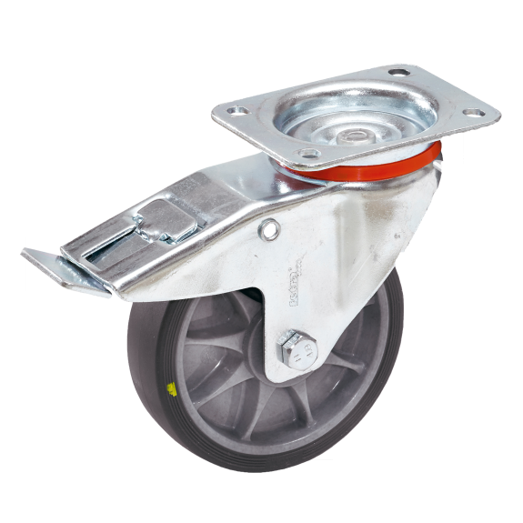 Fetra TPE-ESD Lenkrolle mit Feststeller, 160x40 mm Radgröße-Beschreibung lesen