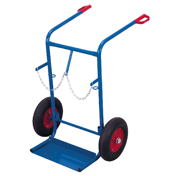 VARIOfit Stahlflaschenkarre 200kg Traglast für 2 Flaschen a 40-50 Liter Luftbereifung VARIOfit Stahlflaschenkarre 200kg Traglast für 2 Flaschen a 40-50 Liter Luftbereifung-Beschreibung lesen