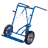 VARIOfit Stahlflaschenkarre 200kg Traglast für 2 Flaschen a 40-50 Liter mit Stützrad Vollgummibereifung VARIOfit Stahlflaschenkarre 200kg Traglast für 2 Flaschen a 40-50 Liter mit Stützrad Vollgummibereifung