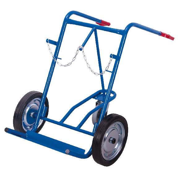 VARIOfit Stahlflaschenkarre 200kg Traglast für 2 Flaschen a 40-50 Liter mit Stützrad Vollgummibereifung VARIOfit Stahlflaschenkarre 200kg Traglast für 2 Flaschen a 40-50 Liter mit Stützrad Vollgummibereifung-Beschreibung lesen