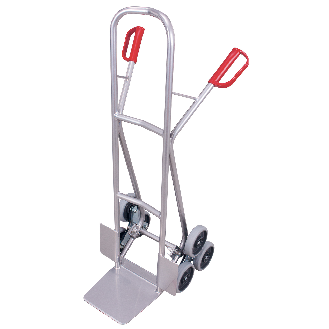 Aluminium Treppenkarre 200kg Tragkraft mit 2 dreiarmigen Radsternen Maße 610x630x1310mm-Beschreibung lesen