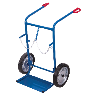 VARIOfit Stahlflaschenkarre 200kg Traglast für 2 Flaschen a 40-50 Liter Vollgummibereifung-Beschreibung lesen
