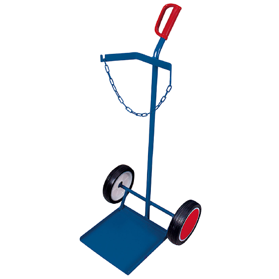VARIOfit Stahlflaschenkarre 100kg Tragkraft für 33kg Propangasflasche Vollgummibereifung-Beschreibung lesen