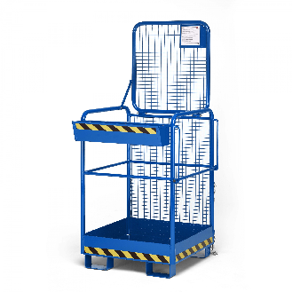 R+R Industrietechnik Arbeitskorb Typ RAK-ONE 800x800x1900mm RAL5010 Enzianblau-Beschreibung lesen
