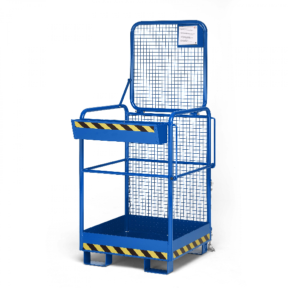 R+R Industrietechnik Arbeitskorb Typ RAK-ONE 800x800x1900mm RAL5010 Enzianblau-Beschreibung lesen