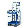 R+R Industrietechnik Arbeitskorb Typ RAK-ONE 800x800x1900mm RAL5010 Enzianblau